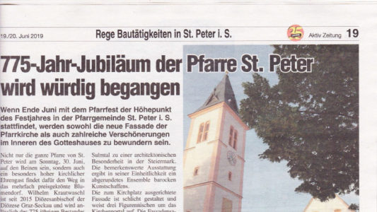 Baubericht St. Peter Sulmtal (Aktiv Zeitung)